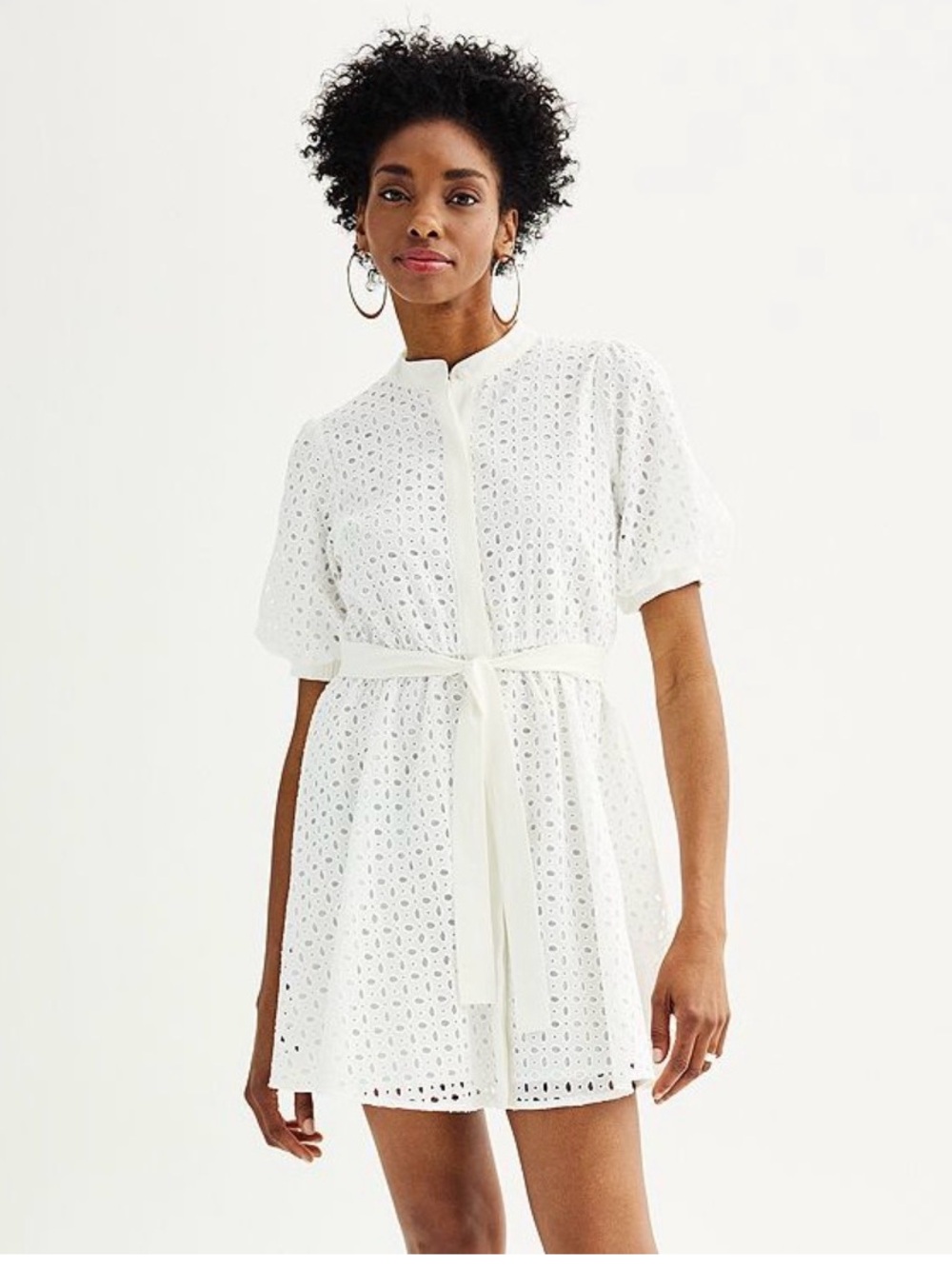 NEW Nine West Eyelet Fit and Flare Dress